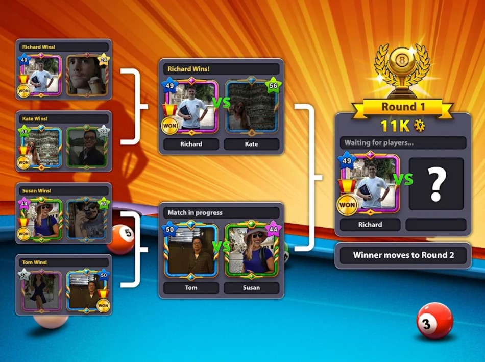 8 Ball pool mod Apk 3D graphics