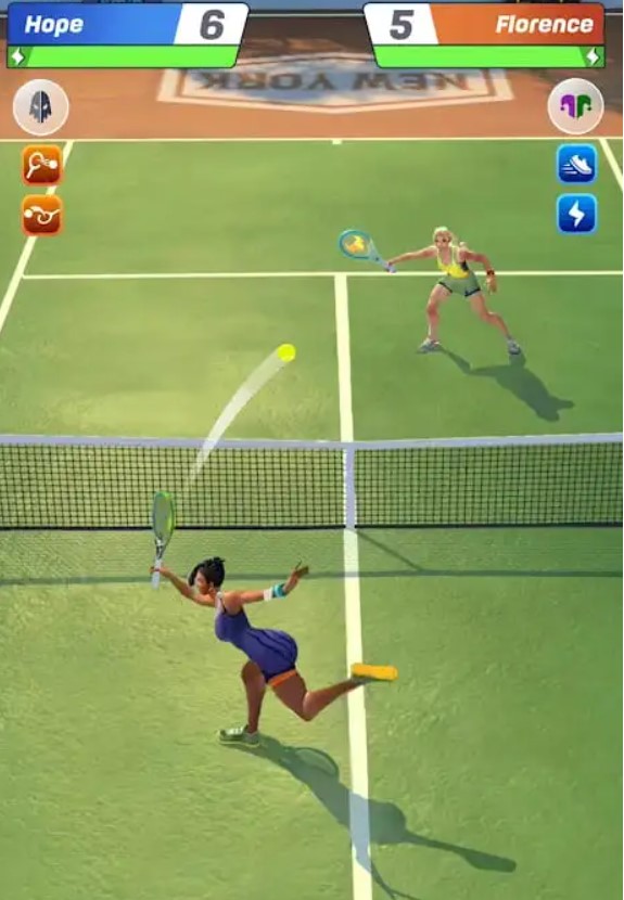 Tennis mod Apk Feature Simple to use