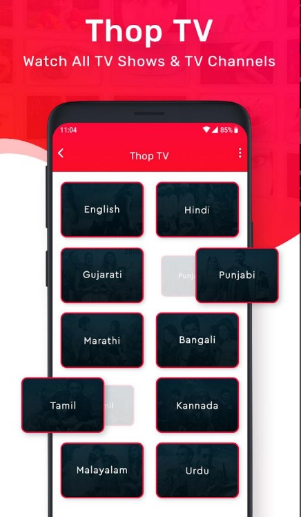 Thop Tv mod apk with different laguages