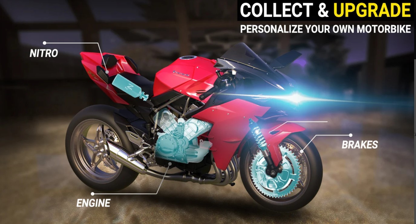 collect new motors in speed Moto dash mod Apk
