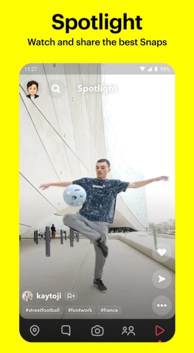 Create the spotlight in Snapchat++