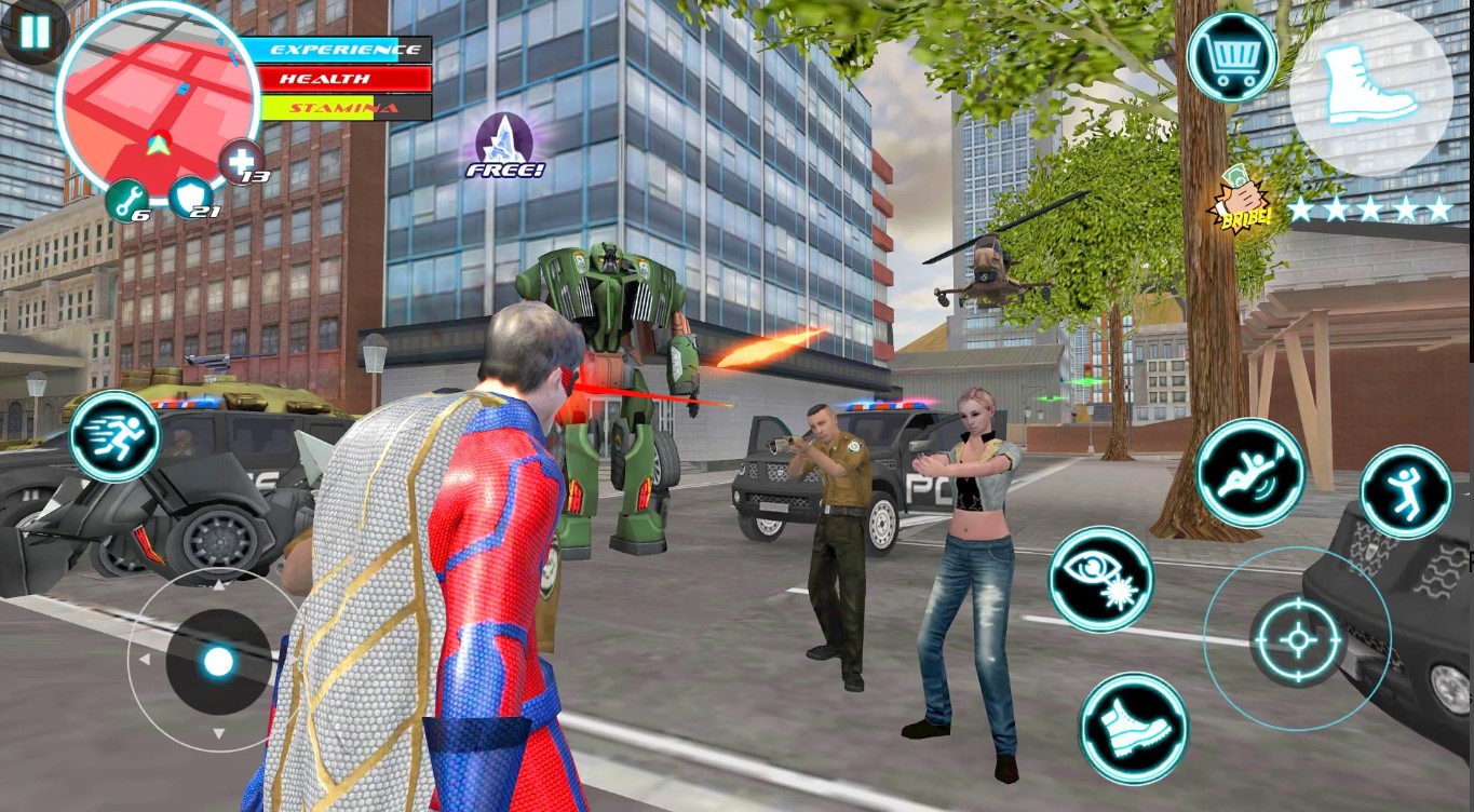 Graphics of superhero mod apk